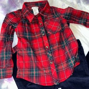 Max Studio Kids Overalls + Shirt